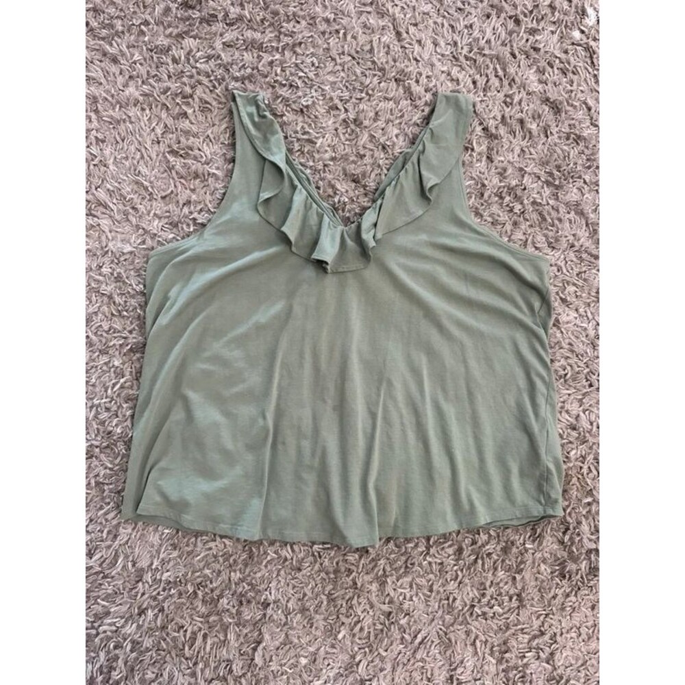 Lands end 2X ruffle tank